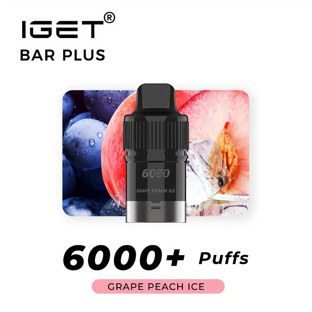 Iget Bar Plus Pod-Grape Peach Ice