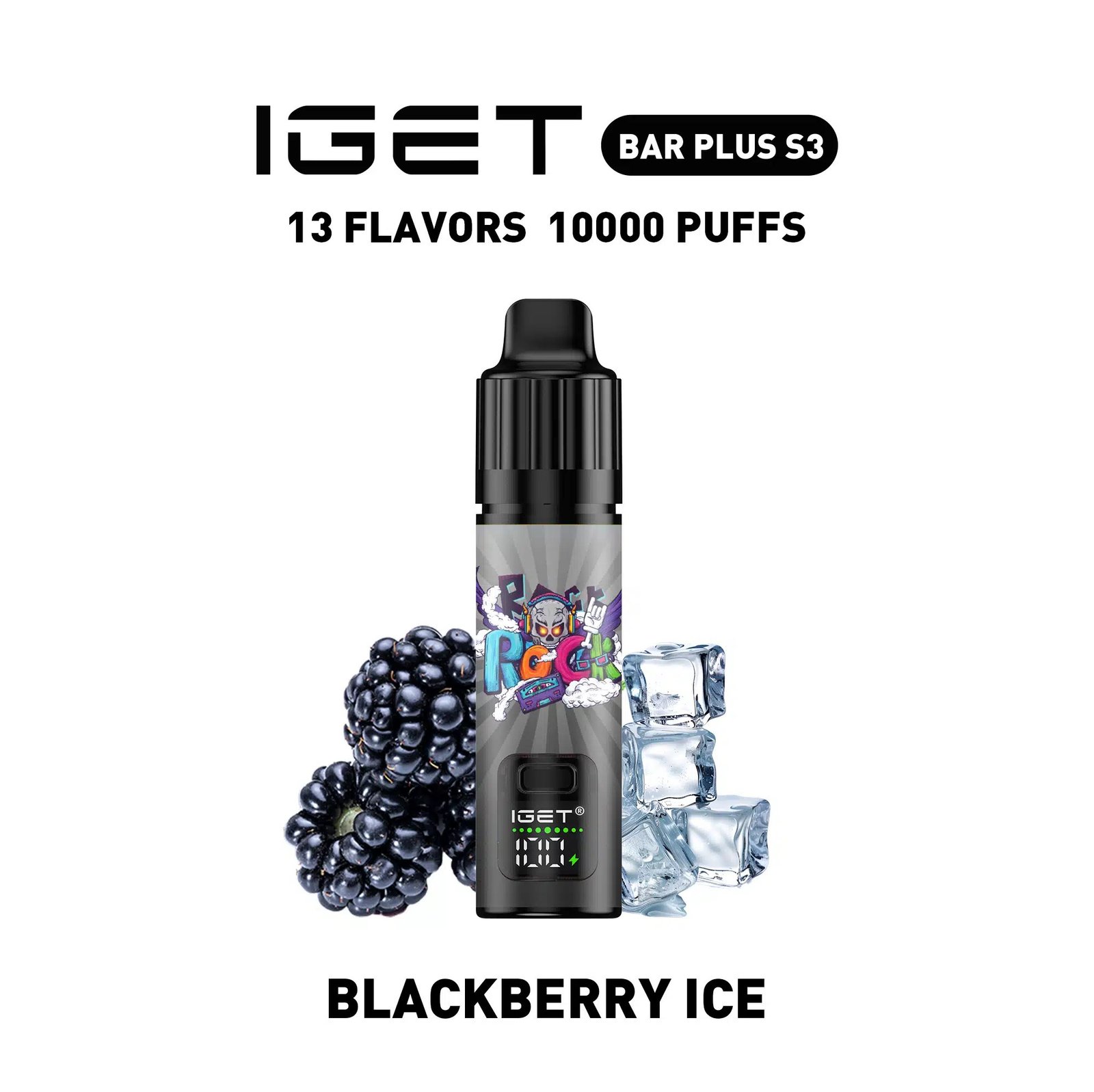Iget Bar Plus S3 10000Puffs Kit-Blackberry Ice