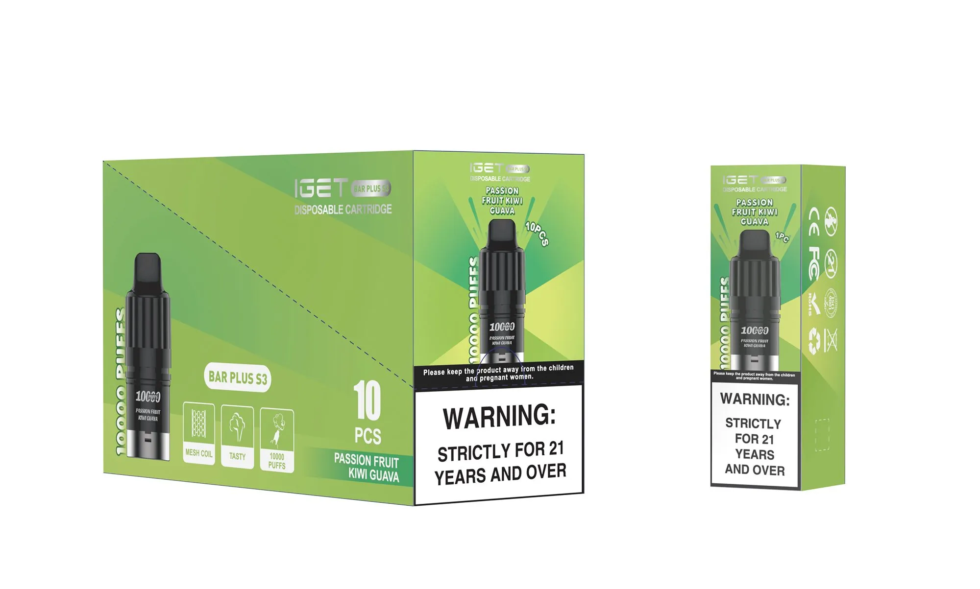30 Packs-Iget Bar Plus S3 Pod 10000 Puffs