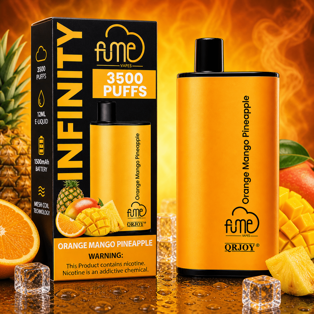 FUME – ORANGE MANGO PINEAPPLE 3,500 PUFFS – AusVape Direct