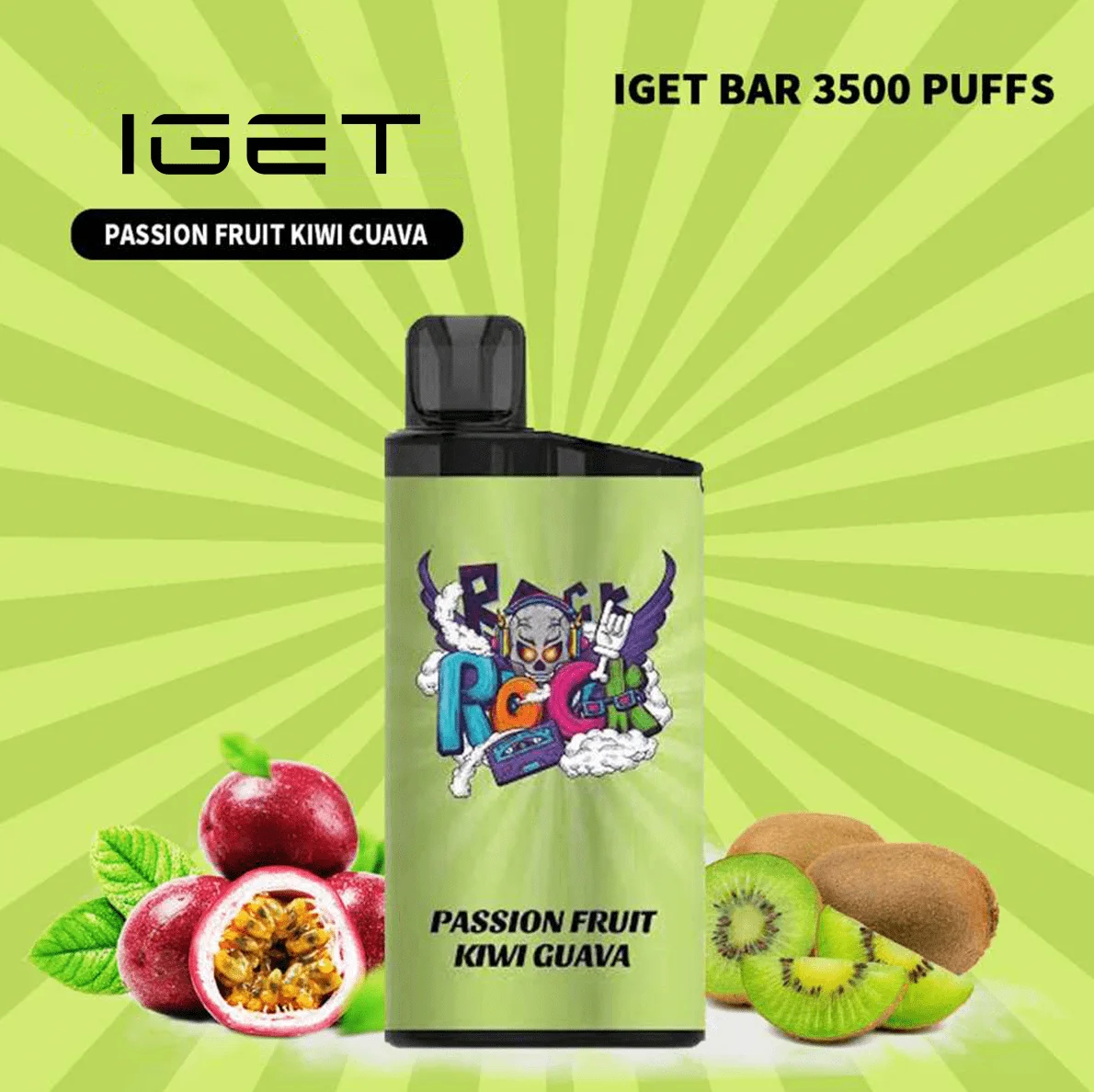 PASSIONFRUIT KIWI GUAVA – IGET BAR – 3500 PUFFS