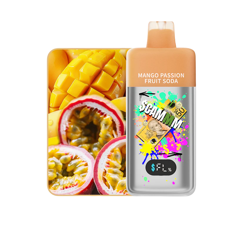 Scammm – Mango Passion Fruit Soda 15,000 Puffs – AusVape Direct