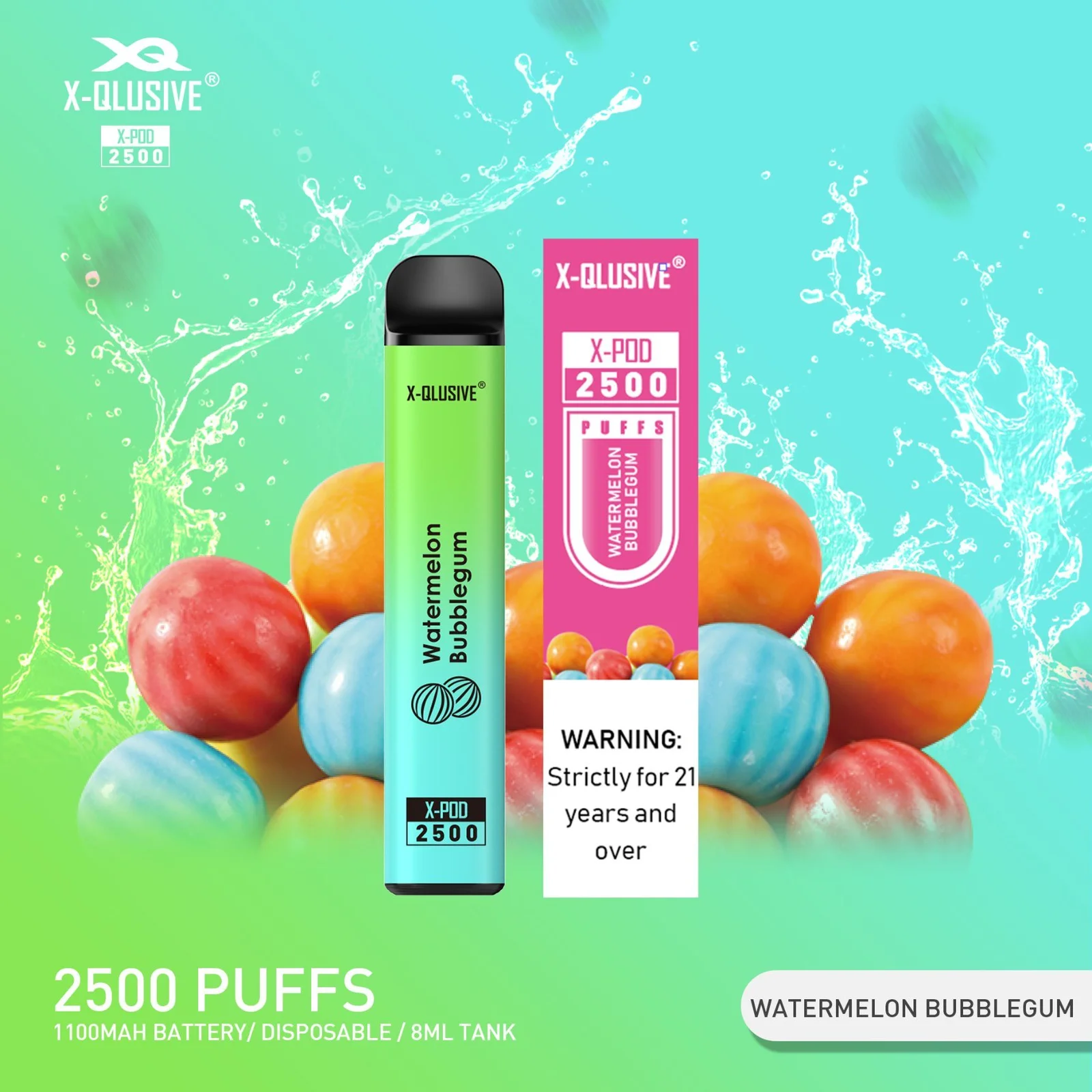 X-QLUSIVE COLA ICE – 2500 PUFFS